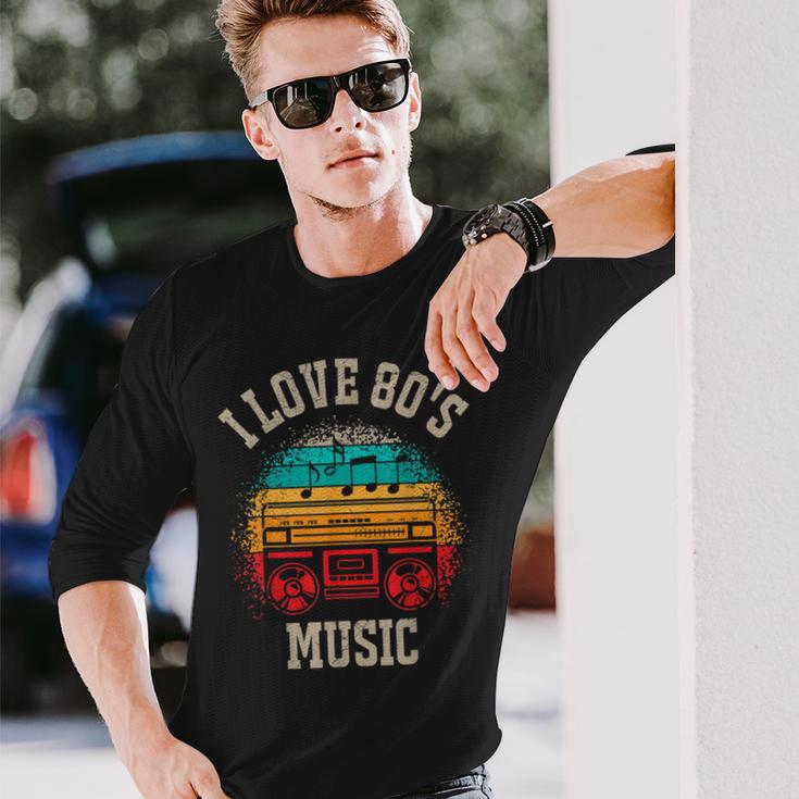 Ich Liebe 80Er Jahre Musik Langarmshirts Geschenke für Ihn