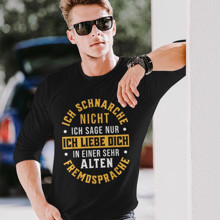 Ich Schnarche Nicht Schnarcher Saying Snoring Langarmshirts Geschenke für Ihn