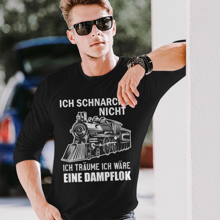 Ich Schnarche Nicht Ich Träume Ich Wäre Eine Dampf Lok Langarmshirts Geschenke für Ihn