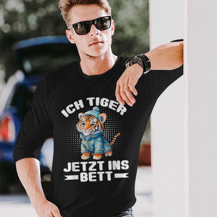 Ich Tiger Jetzt Ins Bett Schlafen Pyjamas Tired Pyjama Langarmshirts Geschenke für Ihn