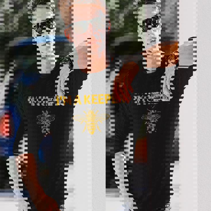 I'm A Bee Keeper Honey Bee Apiarist Beekeeping Long Sleeve T-Shirt Gifts for Him