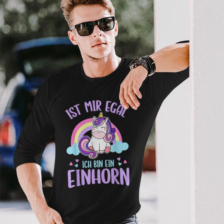 Ist Mir Egal Ich Bin Ein Einhorn Langarmshirts Geschenke für Ihn