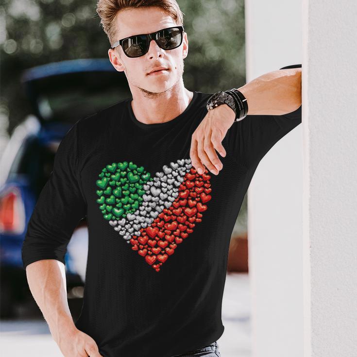 Italy Flag Heart Of Passion For Italy Langarmshirts Geschenke für Ihn