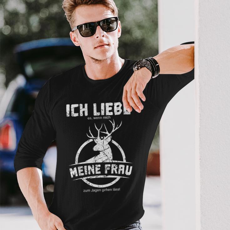 Jäger Ich Liebe Es Wenn Mich Meine Frau Zum Jagen Lässt Hagd German L Langarmshirts Geschenke für Ihn