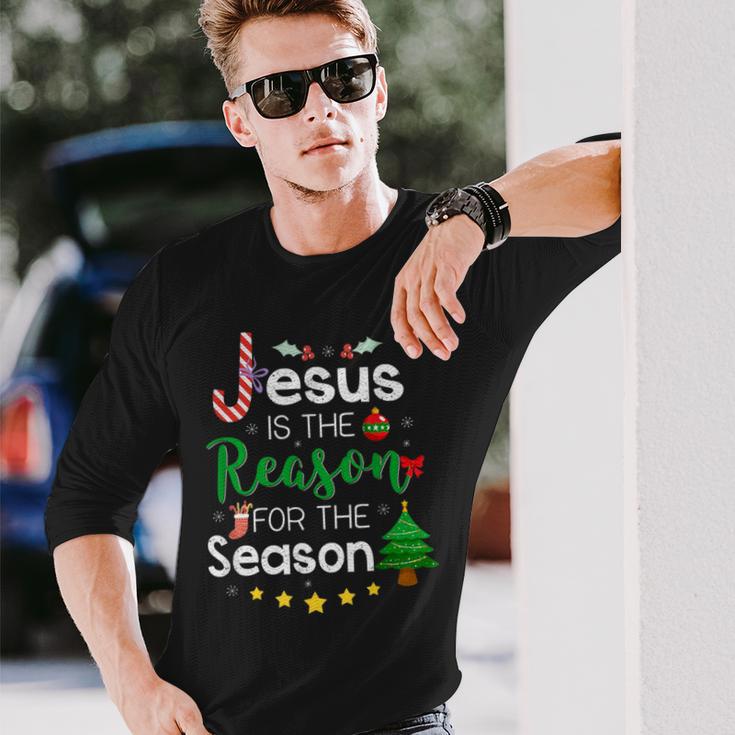 Jesus Is The Reason For The Season Christmas Xmas Langarmshirts Geschenke für Ihn