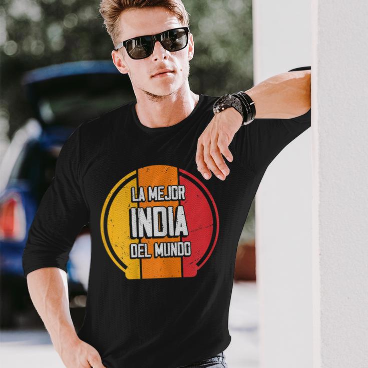 La Mejor India Del Mundo Divertido Nombre India Camiseta de manga larga Regalos para él