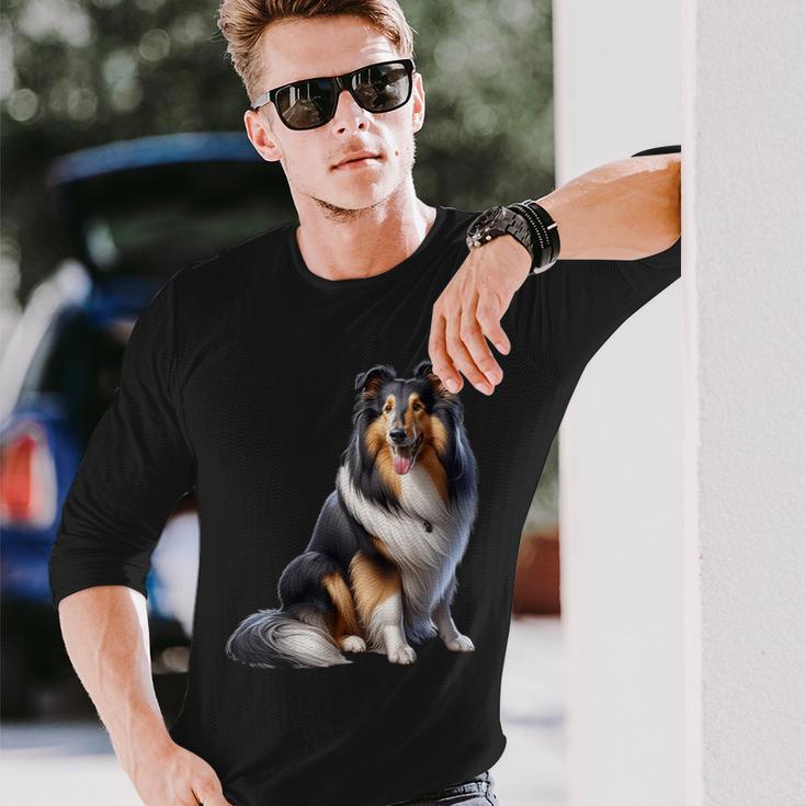 Langhaar Collie Motiv Collie Langarmshirts Geschenke für Ihn