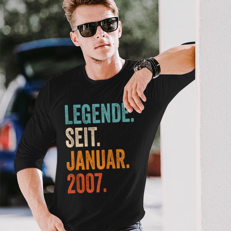 Legend Since January 2007 17 Years Langarmshirts Geschenke für Ihn