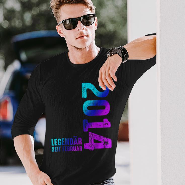 Legendary Since February 2014 Birthday Limited Edition Langarmshirts Geschenke für Ihn