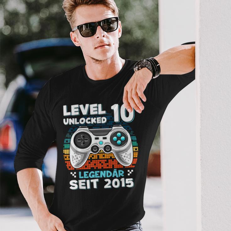 Level 10 Years Birthday Young Gamer 2015 Birthday Langarmshirts Geschenke für Ihn