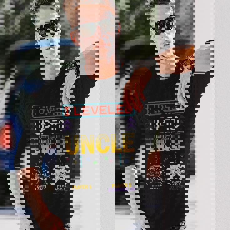 I Leveled Up To Uncle 2023 Nueva Familia Promocionada A Jugador Camiseta de manga larga Regalos para él