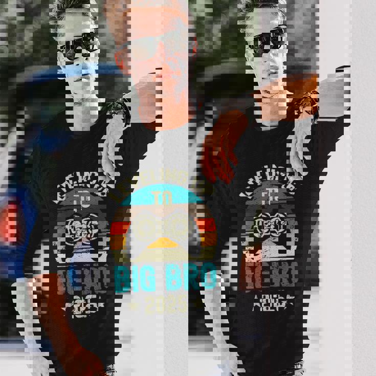 Leveling Up To Big Brother 2025 Gamer Vintage Big Bro Long Sleeve T-Shirt Gifts for Him Leveling Up To Big Brother 2025 Gamer Vintage Big Bro Long Sleeve T-Shirt Gifts for Him