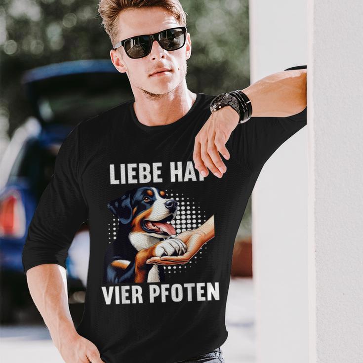 Liebe Hatier Pfoten Appenzeller Mountain Dog Langarmshirts Geschenke für Ihn