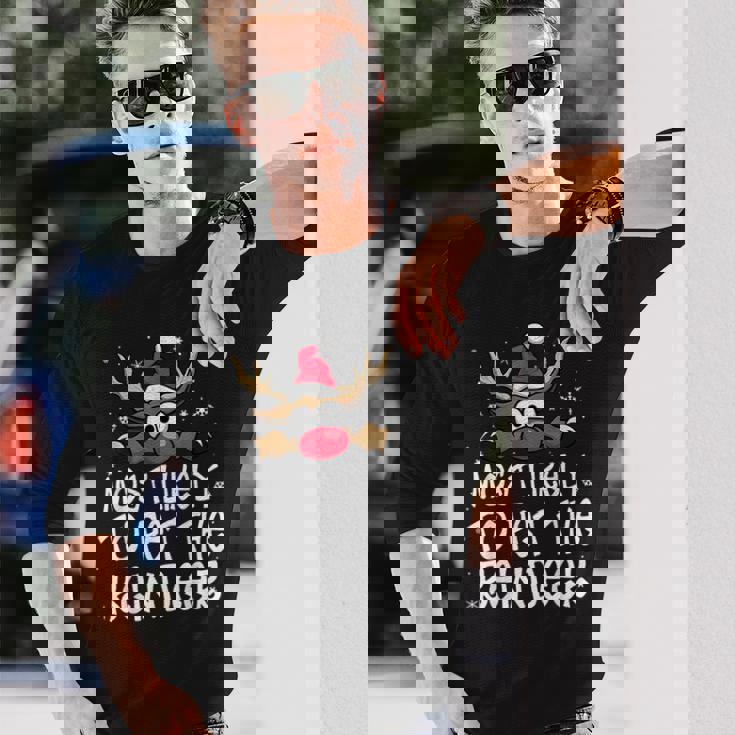 Most Likely To Pet The Reindeer Christmas Pajamas Family Long Sleeve T-Shirt Gifts for Him