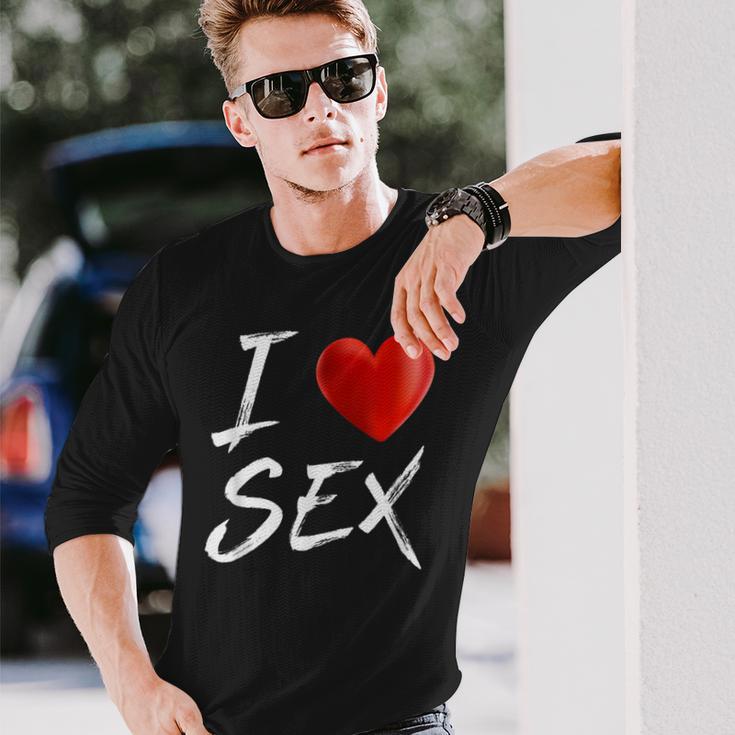 I Love Heart Sex Langarmshirts Geschenke für Ihn