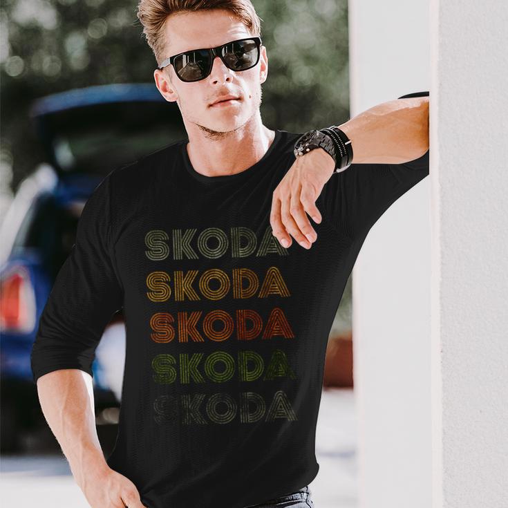 Love Heart Skoda Grungeintage Style Skoda Langarmshirts Geschenke für Ihn