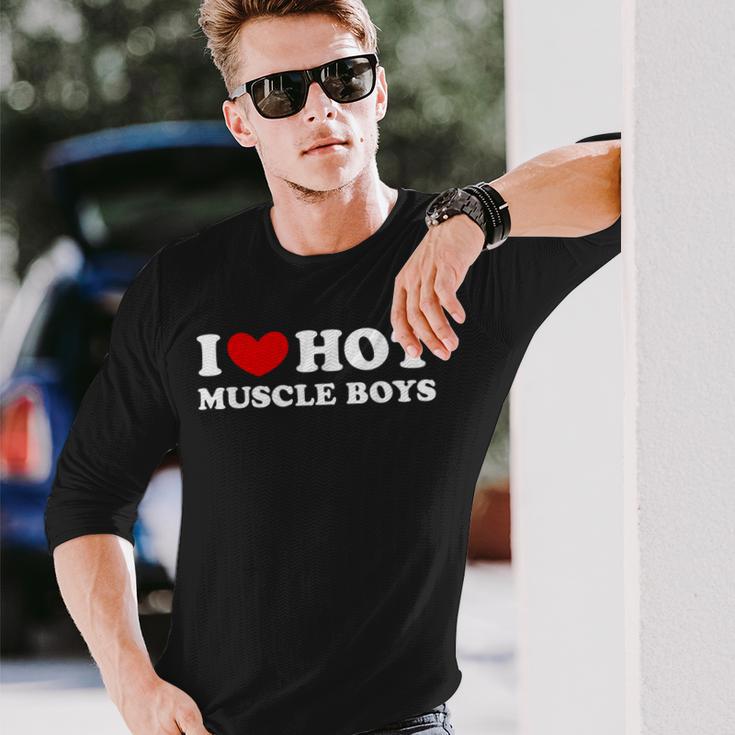 I Love Hot Muscle Boys I Love Hot Muscle Boys Langarmshirts Geschenke für Ihn