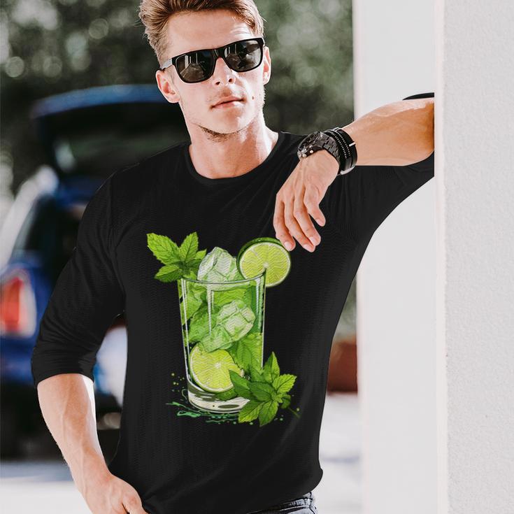 Lustige Kubanische Nacht Mit Diesem Coolen Mojito-Cocktail-Kostüm Langarmshirts Geschenke für Ihn