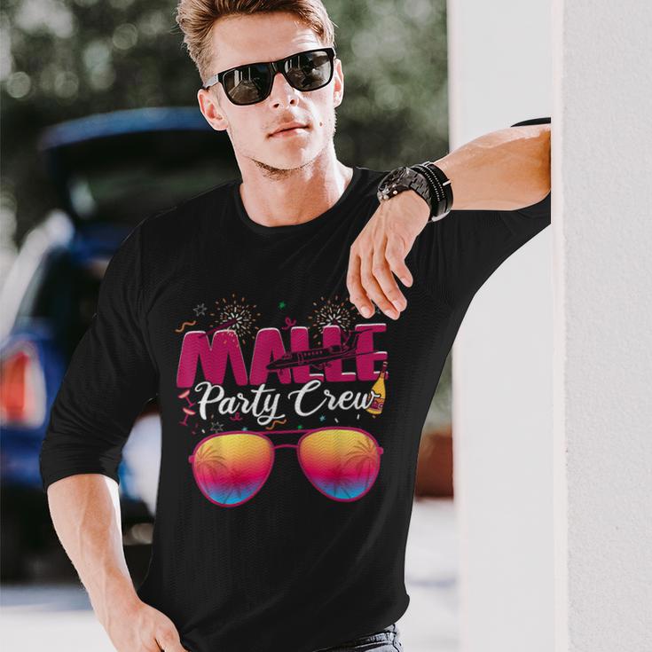 Malle Party Crew Party Holiday Mallorca Langarmshirts Geschenke für Ihn