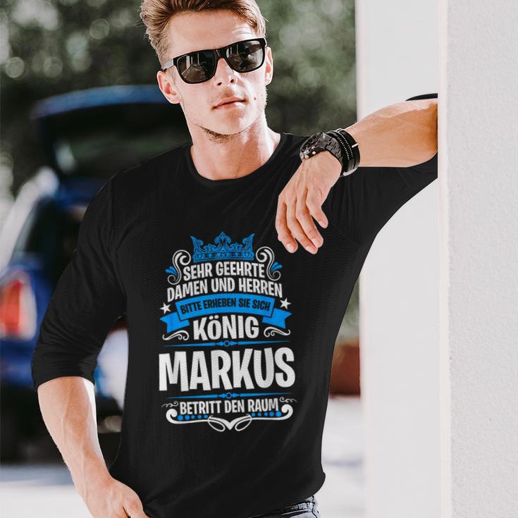 Markus Name With King Saying Langarmshirts Geschenke für Ihn