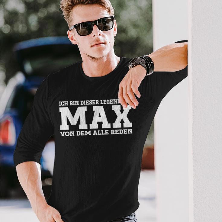 Max First Name Saying Max Langarmshirts Geschenke für Ihn