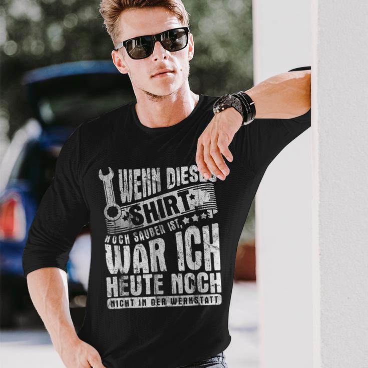 With Mechanic Car Wenn Dieser Noch Sauberist Ist Langarmshirts Geschenke für Ihn