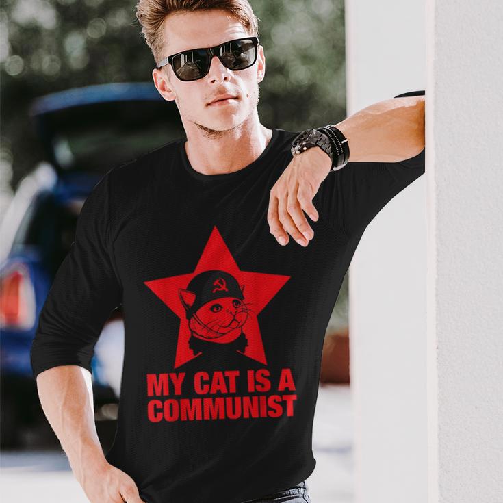 Meine Katze Ist Kommunist Langarmshirts Geschenke für Ihn