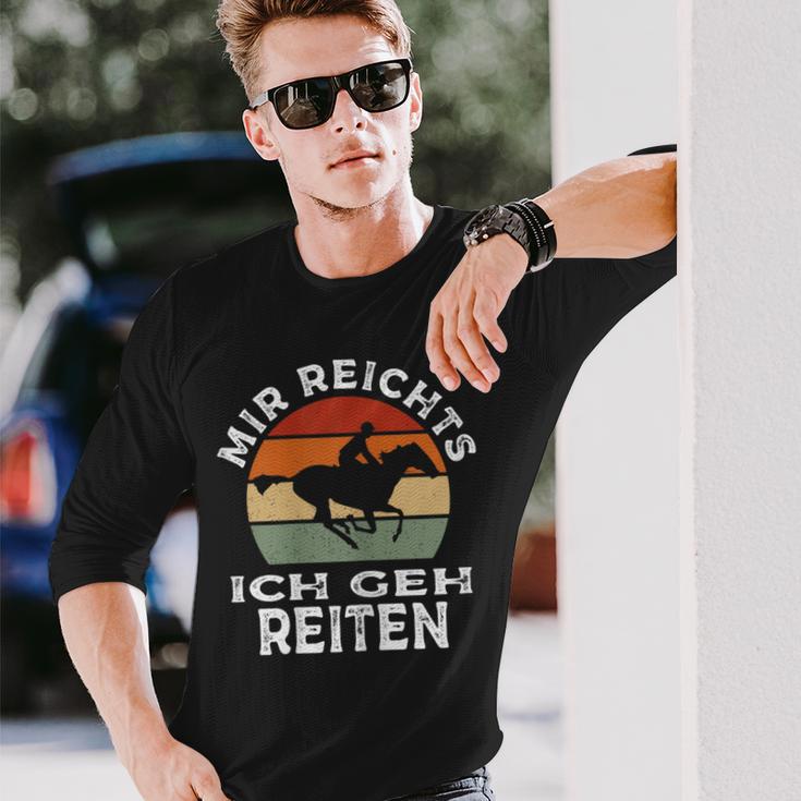 Mir Reichts Ich Geh Reitenintage Retro Rider S Langarmshirts Geschenke für Ihn