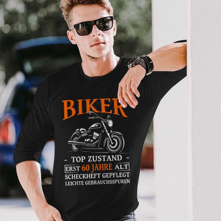 Motorcyclist 60Th Birthday Biker Top Condition Langarmshirts Geschenke für Ihn