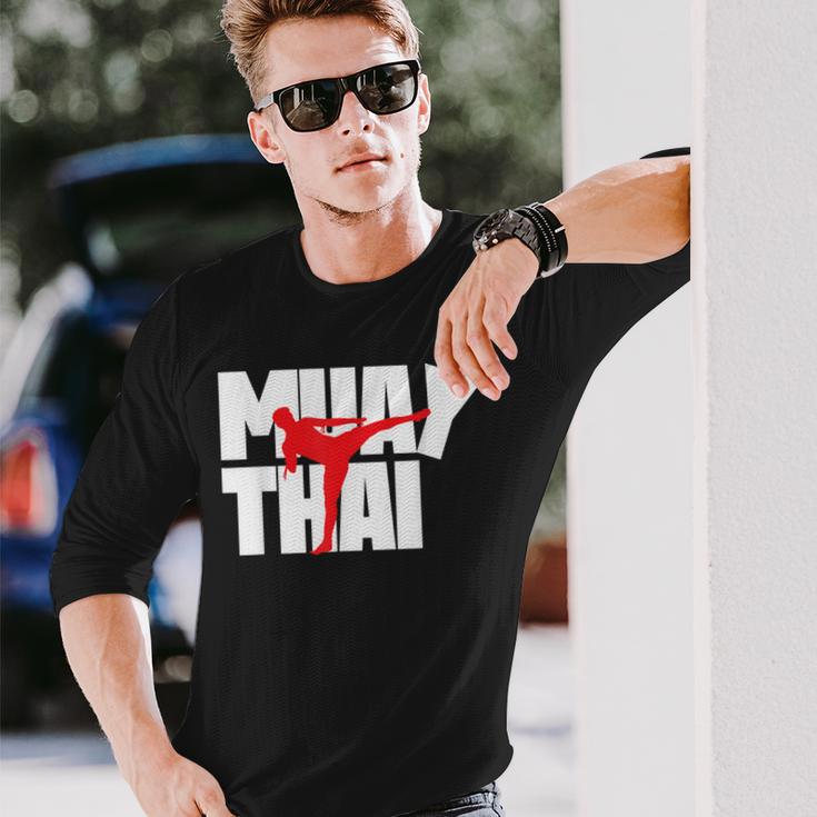 Muay Thai Thai Boxing Langarmshirts Geschenke für Ihn