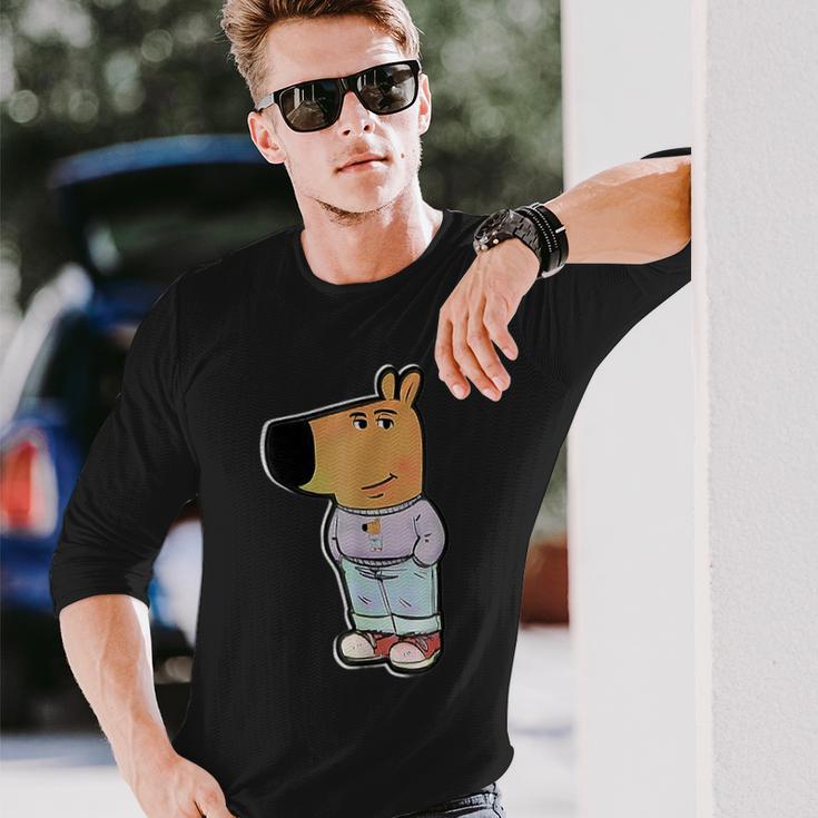 My New Character Double Stylish Chill Guy Meme Langarmshirts Geschenke für Ihn