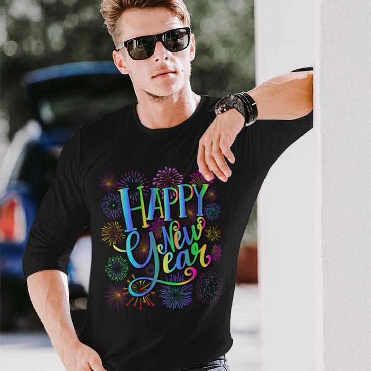 New Year's Eve Party Supplies Nye 2025 Happy New Year Langarmshirts Geschenke für Ihn