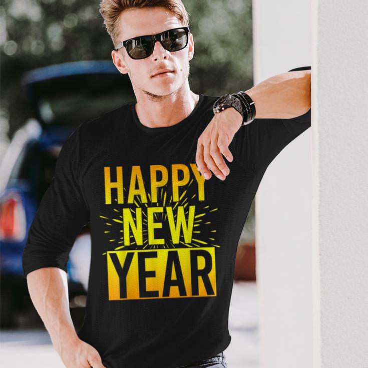 Nye New Year's Eve Party Confetti Fireworks Happy New Year Langarmshirts Geschenke für Ihn