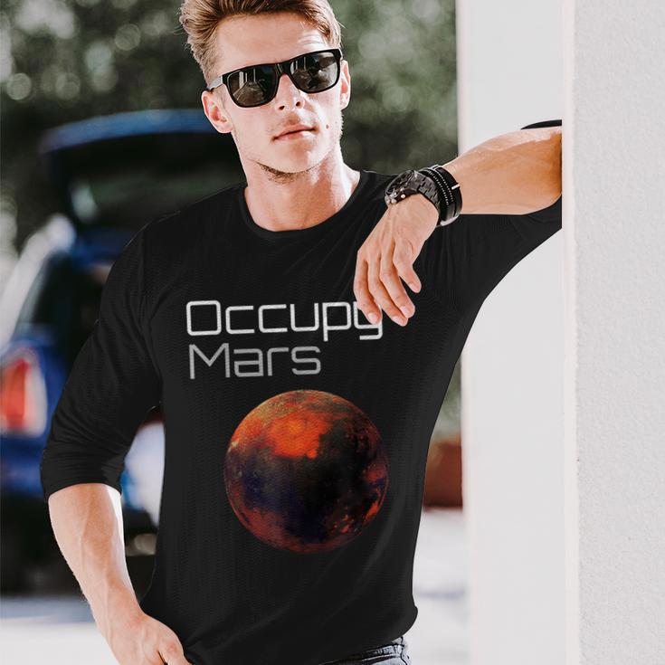 Occupy Mars Planet Mars Conquer Langarmshirts Geschenke für Ihn