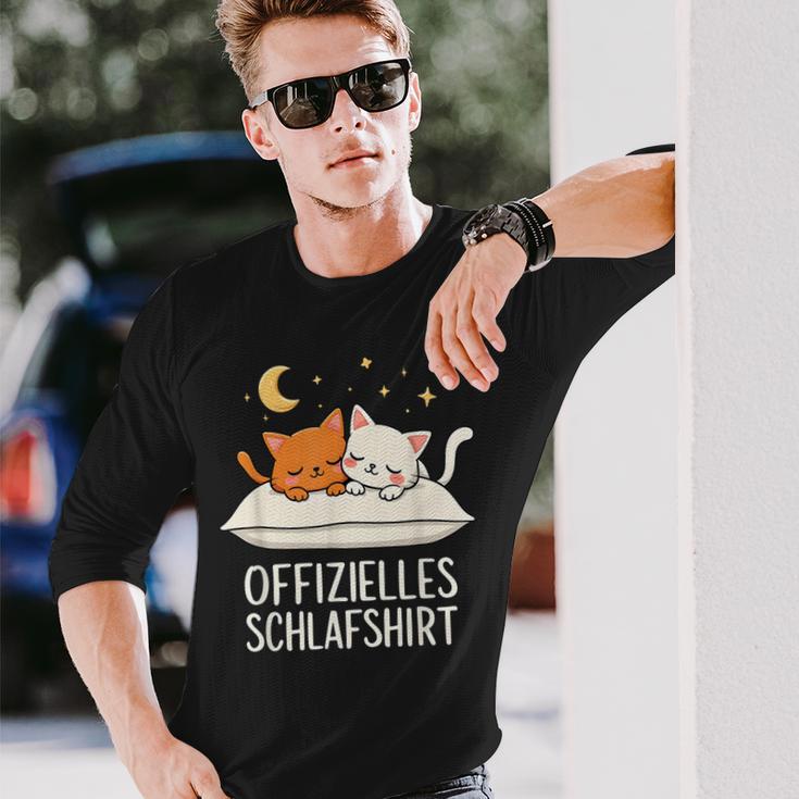 Official Sleep Cat Cat Langarmshirts Geschenke für Ihn