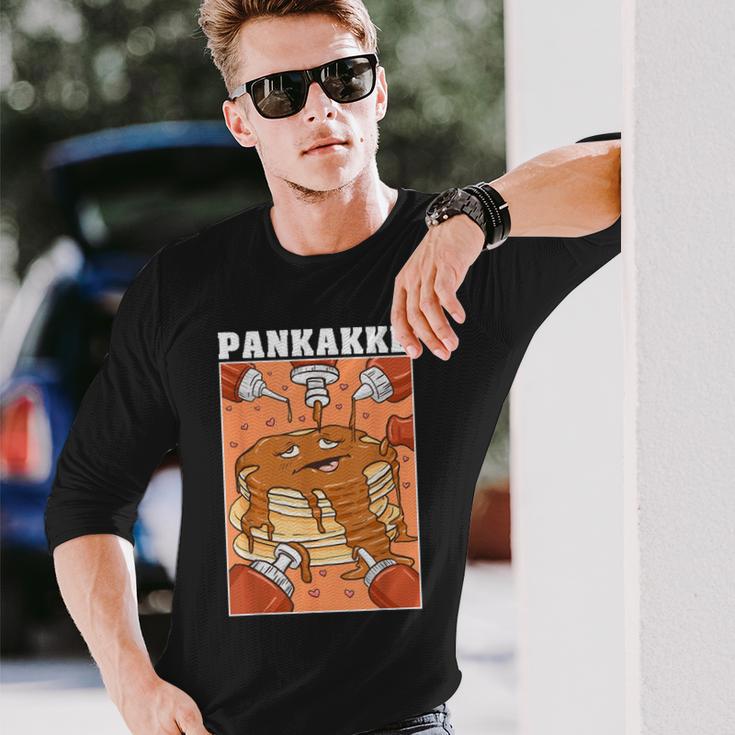 Pankakke Naughty Pancake Bukakke Ecchi Hentai Pun Langarmshirts Geschenke für Ihn