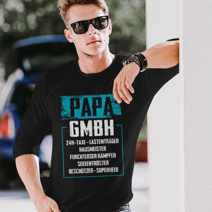 Papa Gmbh Firma Saying Business Father Family Langarmshirts Geschenke für Ihn