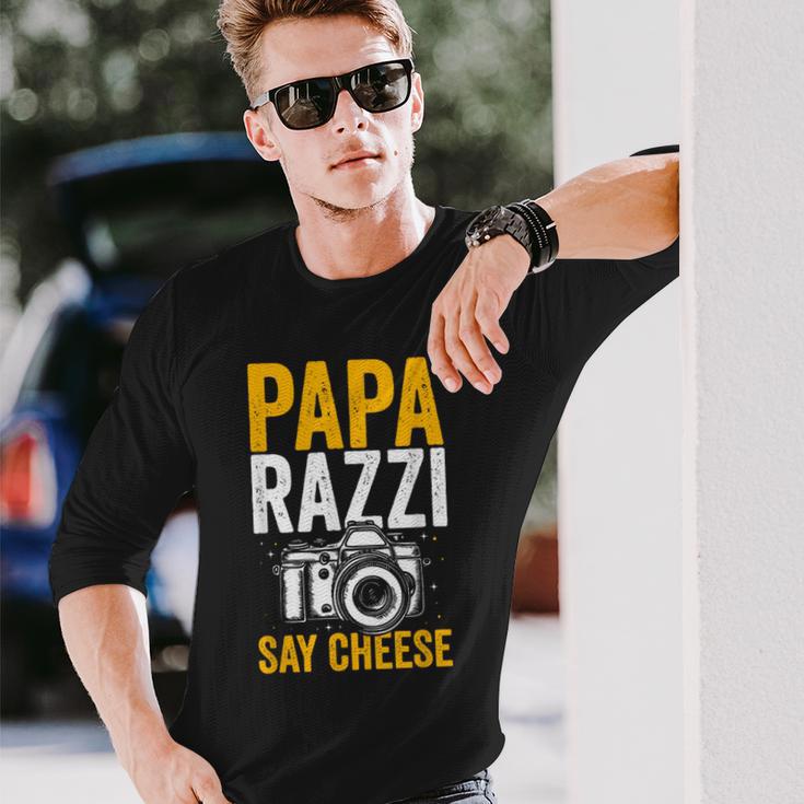 Paparazzi Say Cheese Photographer Photography Camera Langarmshirts Geschenke für Ihn