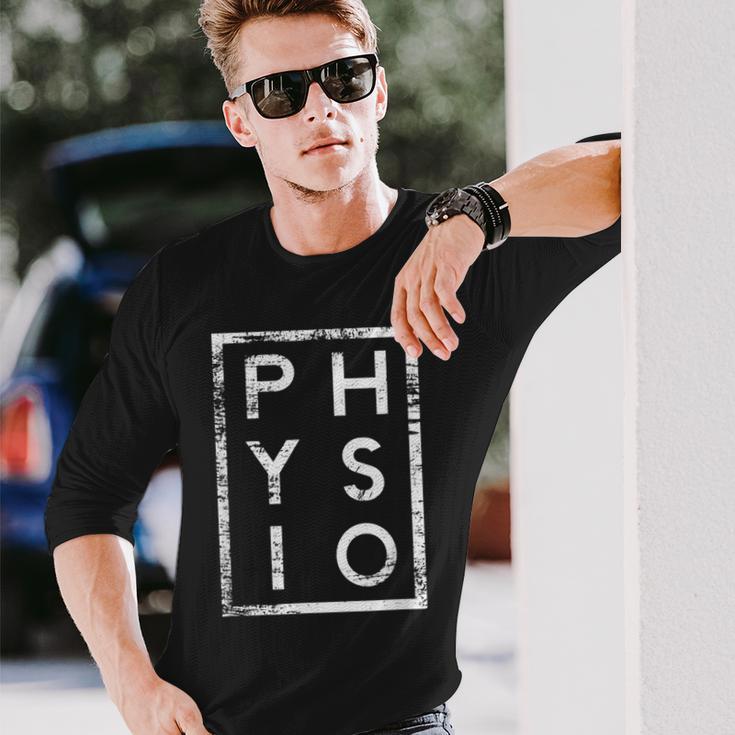 Physio Minimalism Physiotherapist Langarmshirts Geschenke für Ihn