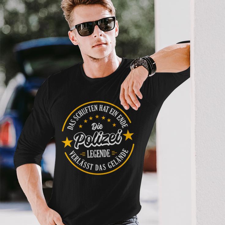 Polizist Rente 2023 A Real Legend Leaves The Terrain Langarmshirts Geschenke für Ihn