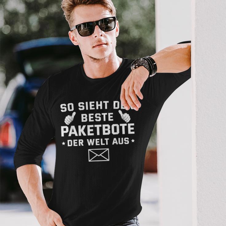 Postman Bester Paketbote Der Welt German Langarmshirts Geschenke für Ihn