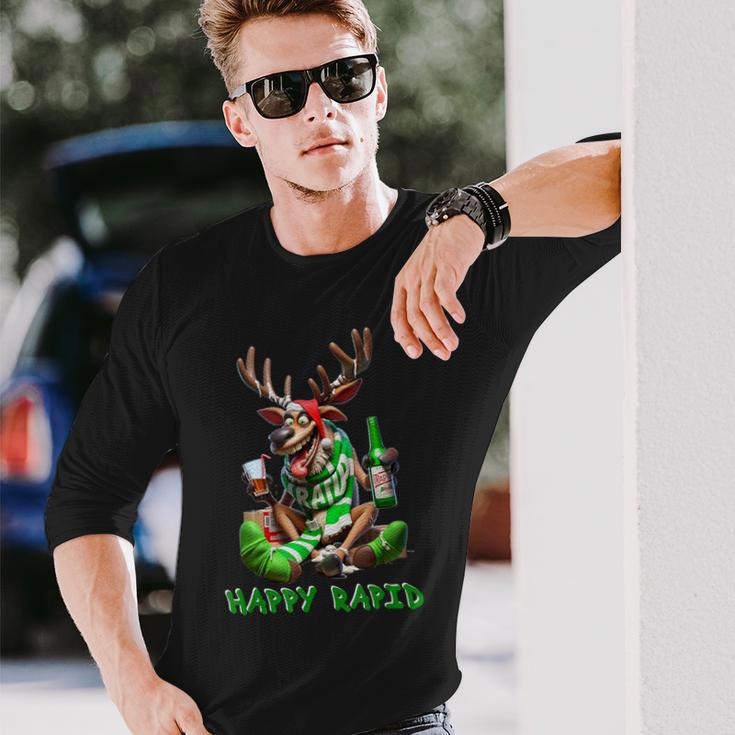 Reindeer Happy Rapid I Christmas Langarmshirts Geschenke für Ihn