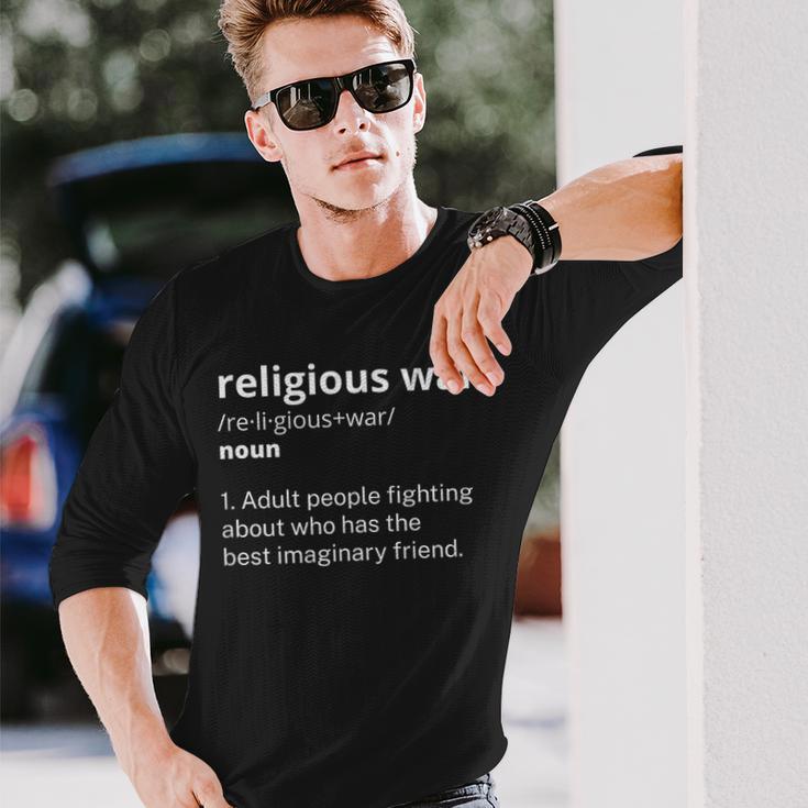 Religious War Noun Adult People Fighting About Who Has The Langarmshirts Geschenke für Ihn