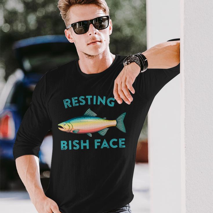 Fishnet Slang Resting Bish Face Fishing Meme Fish Pun Slang Phrase Premium Long ...