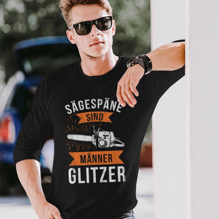 Sägespäne Sind Männerglitzer Lumberjack Forestry Langarmshirts Geschenke für Ihn