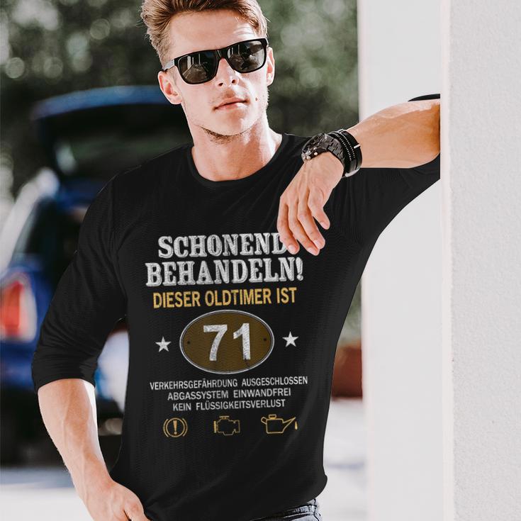 Schonend Behandeln Oldtimer Ist 71 Jahre 71St Birthday Langarmshirts Geschenke für Ihn