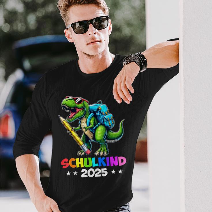 Schulkind 2025 DinoRex Jungen Dinosaurier Einschulung Langarmshirts Geschenke für Ihn