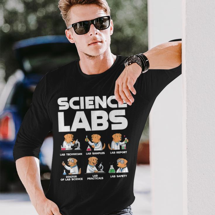 Science Labs Dogs Labrador Retriever Science Teacher Long Sleeve T-Shirt Gifts for Him Science Labs Dogs Labrador Retriever Science Teacher Long Sleeve T-Shirt Gifts for Him
