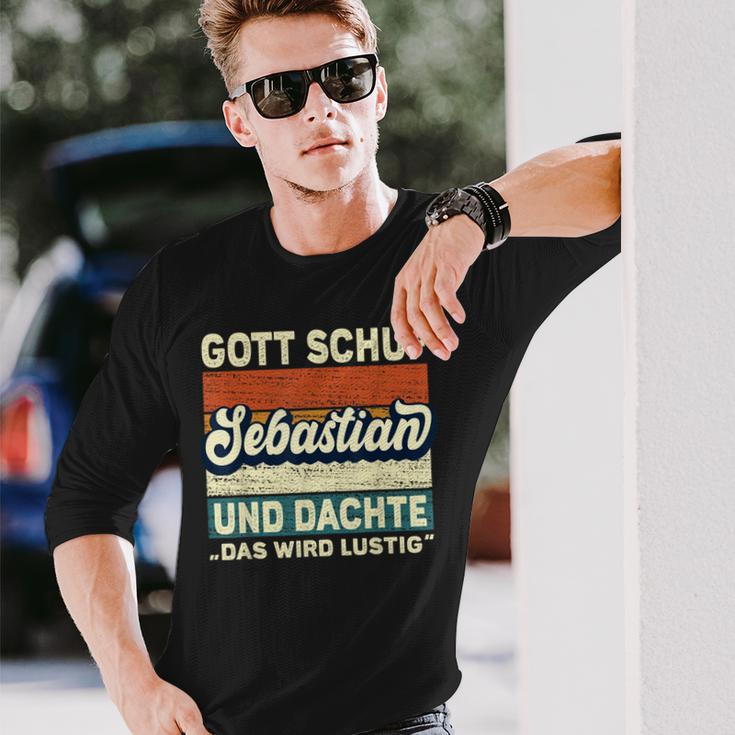 Sebastian Name Saying Gott Schuf Sebastian S Langarmshirts Geschenke für Ihn