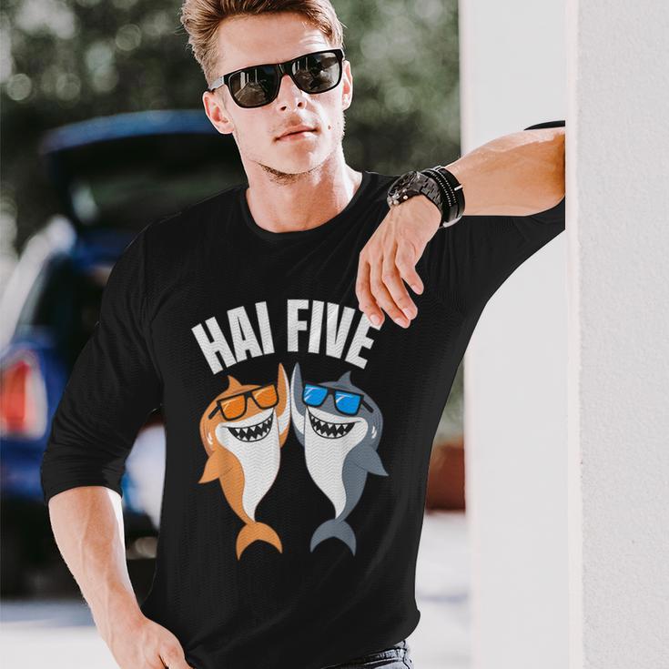 Shark Five Sharks Langarmshirts Geschenke für Ihn